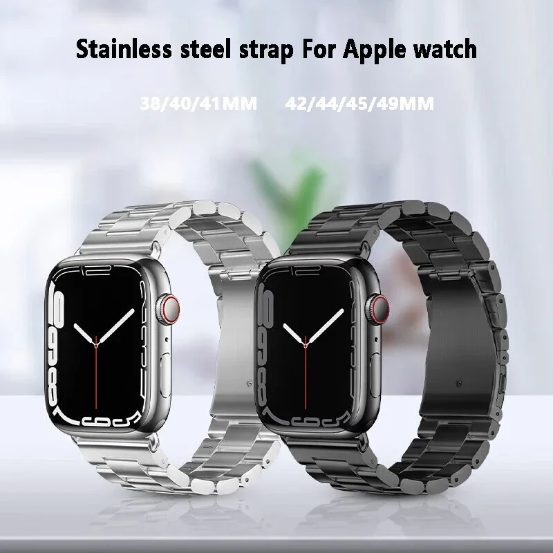 Stainless steel strap For Apple watch band 10 9 8 7 44mm 42mm 46mm 40mm 45mm 41mm Metal wristband For iWatch 6 5 4 SE Ultra 49mm