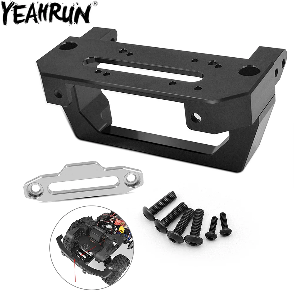 YEAHRUN Metal Winch Mount Base for Z-E0119 Z-S1571 #8855 Winch 1/10 TRX-4 Bronco 4WD RC Crawler Car Parts