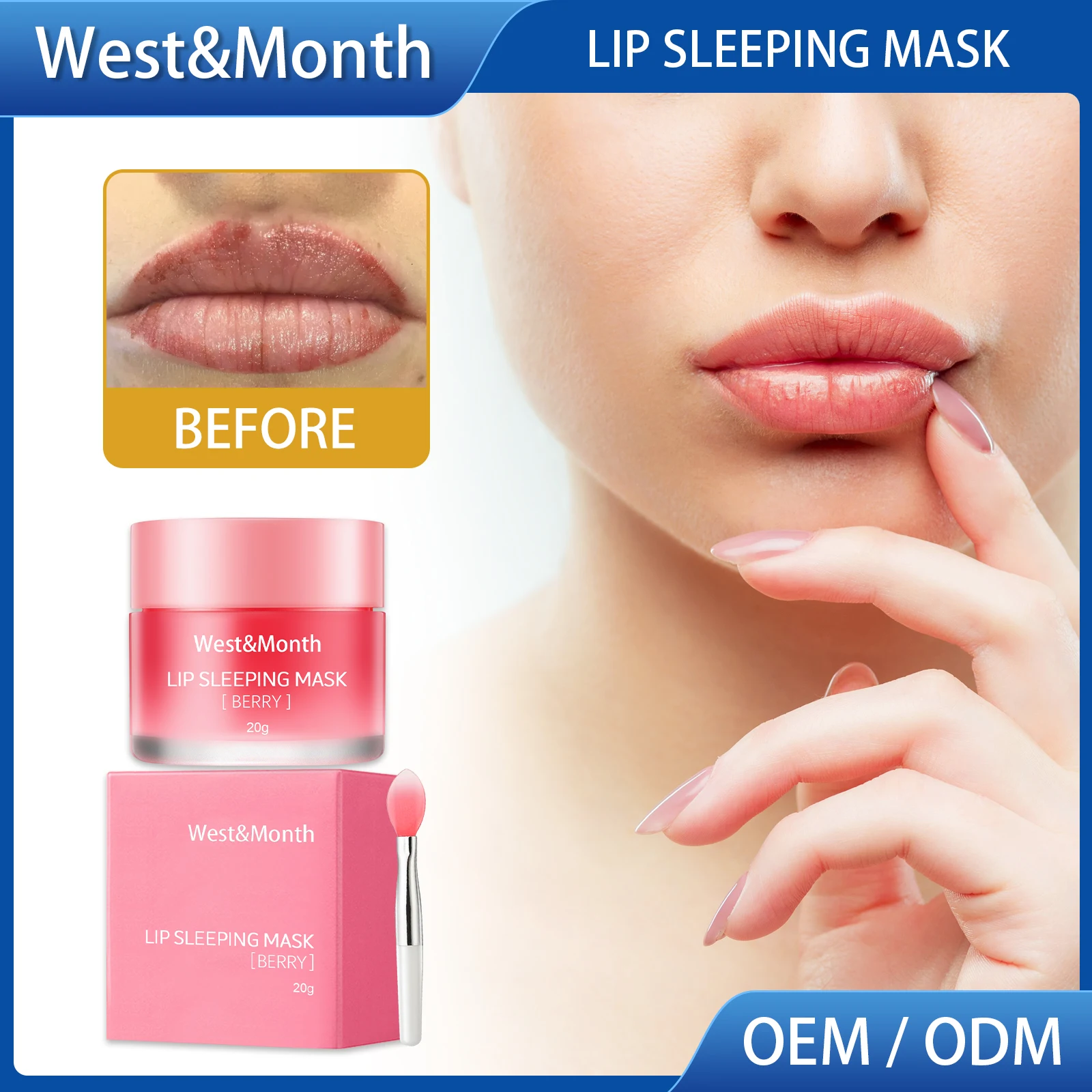 

Jelly lip mask, moisturizing and hydrating, reduces lip lines, nourishes lip skin, sleep jelly lip mask