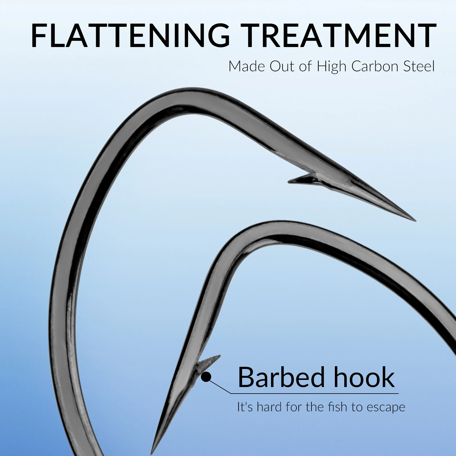 20 buah kail pancing offset baja karbon lebar # 2 # 1 # 1/0 2/0 3/0 Kail Berduri Lebar Untuk Umpan Lunak Memancing Ikan Bass dan Ikan Mas