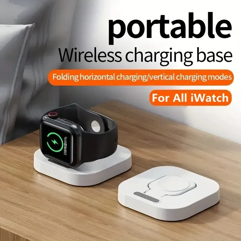 Watch Charger Station Dock for Apple Watch Series IWatch S8 Ultra 7 6 5 4 Portable Magnetic Fast Wireless Charging Base Bracket