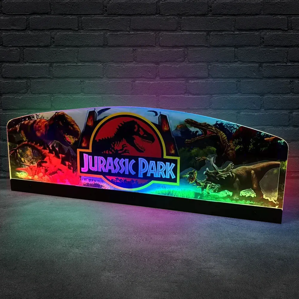 Custom 3D Acrylic Led Topper for Jurassic Park Pinball Topper for Pinball Machine Decor Game Room Decor