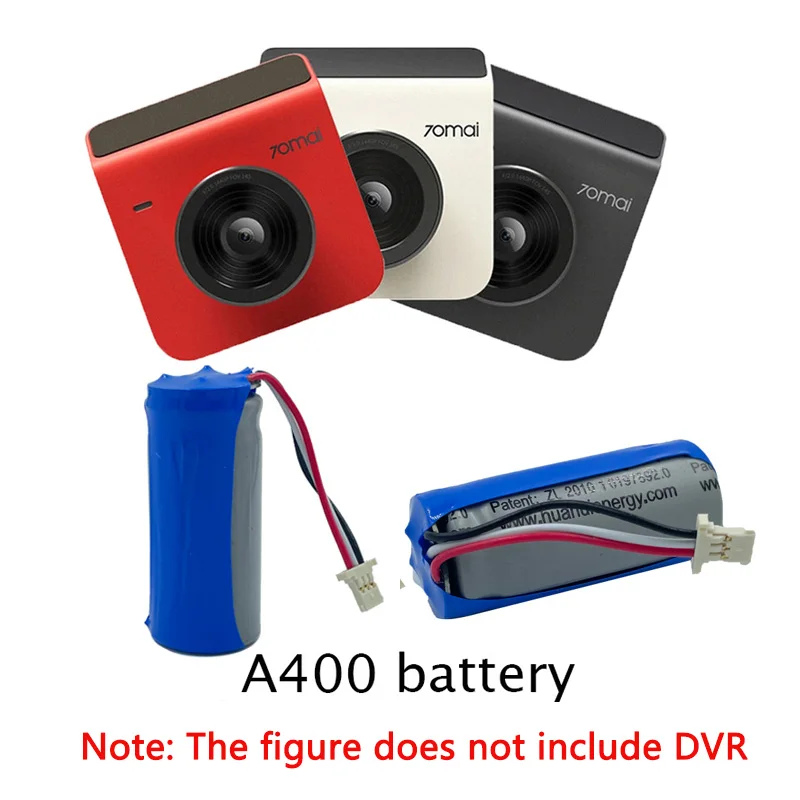 New Battery For Xiaomi 70mai Dash Cam A400 HMC1635 Accumulator 3.7V 500mAh 3-wire Plug