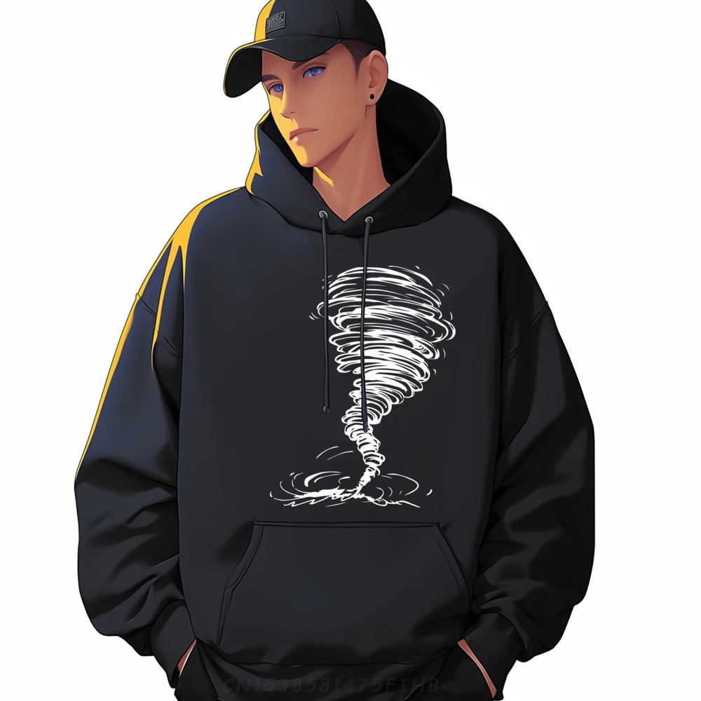 While Storm Tornado Twister Hurricane Weather Scary Costume Luxury Hoodie Comfortable Streetwear Men Mother's Day