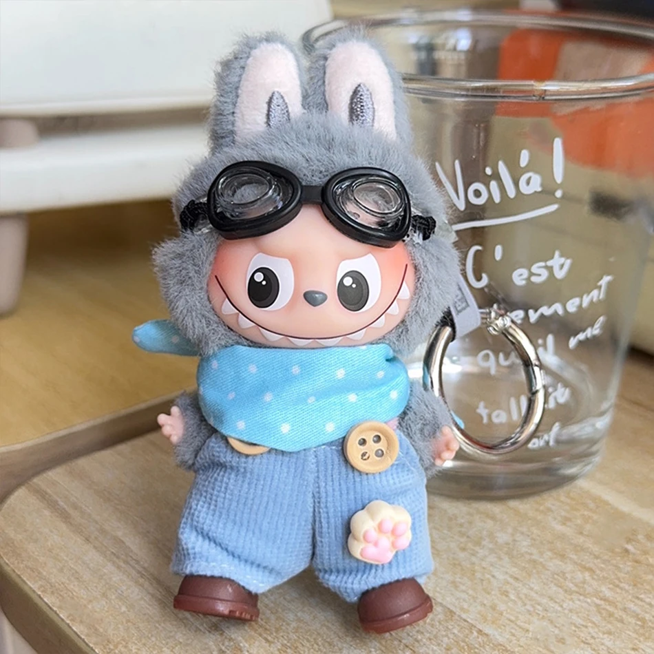 

Плюшевая кукла для мини-лабу, одежда 4,0, булавка для серии Love, милый комбинезон и нагрудник, желтый, синий, красный, комплект, аксессуары для куклы, подарок