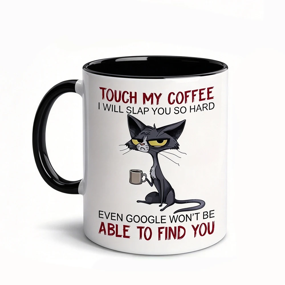 11 Ounces/325 ml Funny and Humorous Ceramic Mug, Funny Cat Coffee Mug, Suitable for Office and Home Use as a Water Cup/Coffee Cup/Tea Cup, Suitable for Both Hot and Cold Drinks, Also Makes a Great Gift