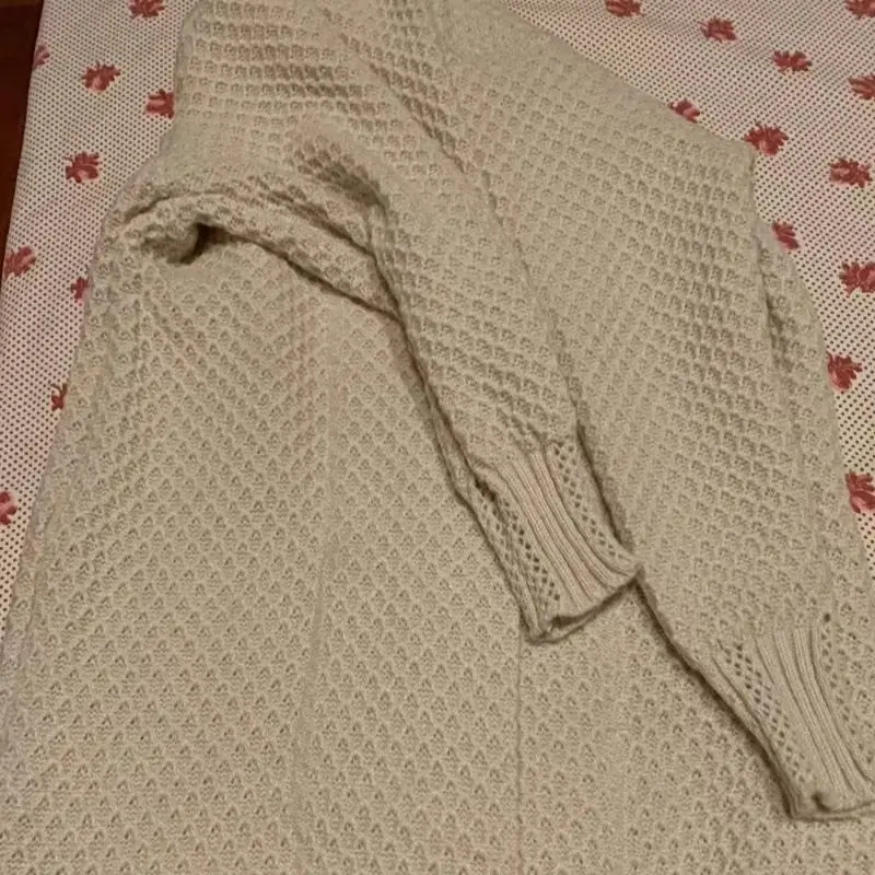 Cardigan en tricot à manches longues pour femmes, pull optique, veste mi-longue combinée, coréen, automne, hiver, élégant, nouveau