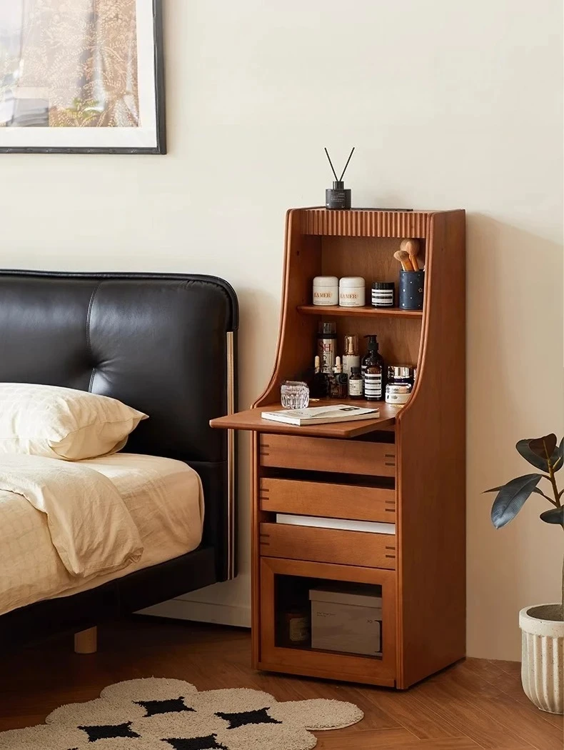 A Medieval bedside table Multifunctional removable storage rack Shelf 2025 explosion