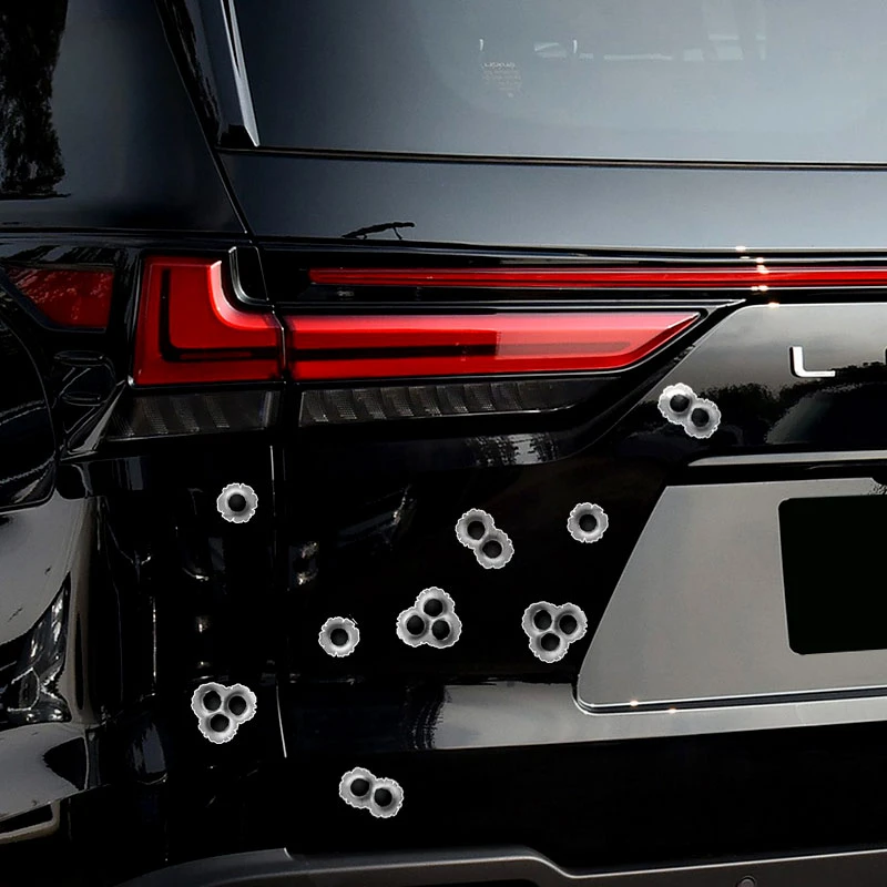 시뮬레이션 총알 구멍 오토바이 스티커 오토바이 연료 탱크 페어링 헬멧 스쿠터 커버 스크래치 비닐 데칼에 대한 방수