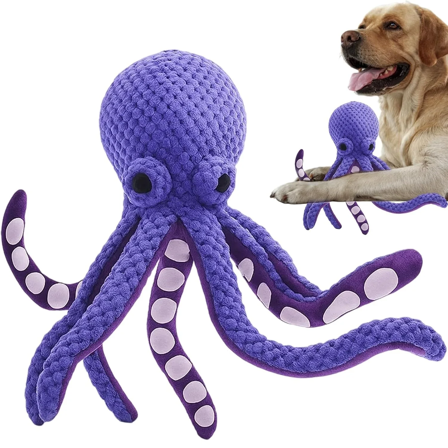 

New Octopus Dog Toy,Indestructible Dog Toys for Aggressive Chewers,Squeaky Interactive Dogs Anxiety Toy for Small and Large Dogs