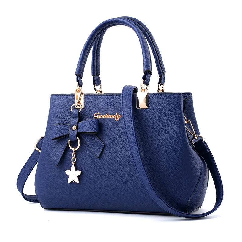 Women Messenger Bags With Flower Pendant Office Ladies Fashion Totes Pure Handbags For Female New Crossbody Shoulder bags сумка