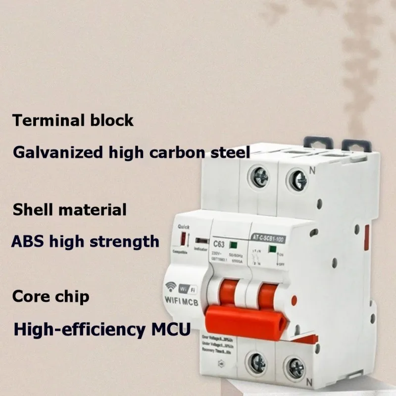 B97A-Automatic For Switch For Smart 35Mm Din Rail WIFI Circuit Breaker Timer Remote Control Wireless Intelligent