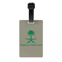 Custom Emblem Of Saudi Arabia 222 Luggage Tag With Name Card Privacy Cover ID Label for Travel Bag Suitcase