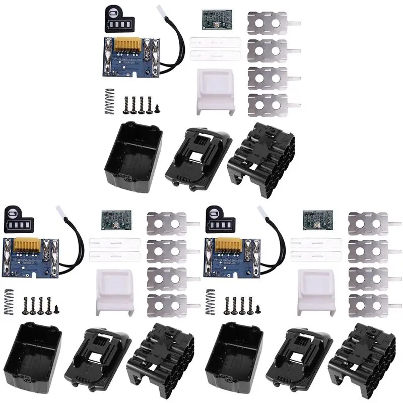 

SEO 3X BL1890 Li-Ion Battery Case PCB Charging Protection Circuit Board Shell Box BL1860 for MAKITA 18V