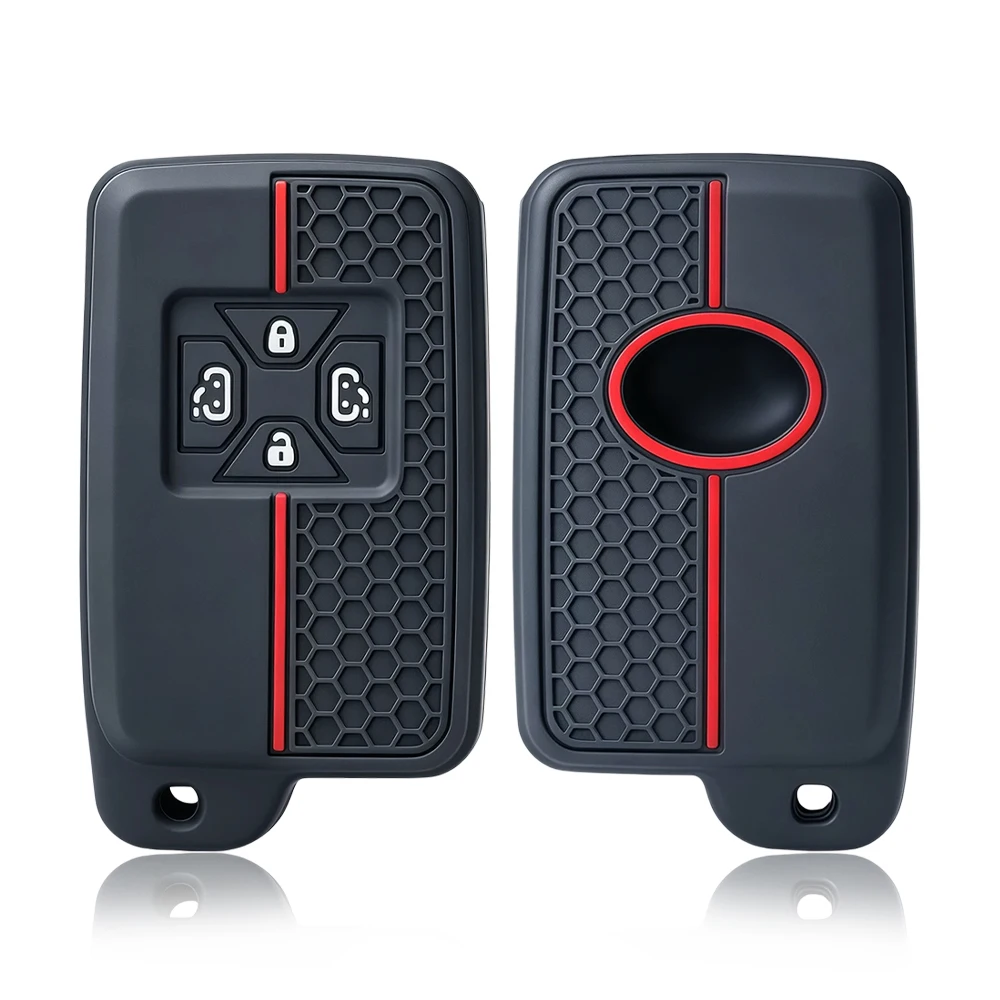 Silicone 4 Buttons Remote Shell Fob Protector Cover For Toyota Alphard Vellfire Previa Estima Isis Noah Voxy Car Key Case Cover