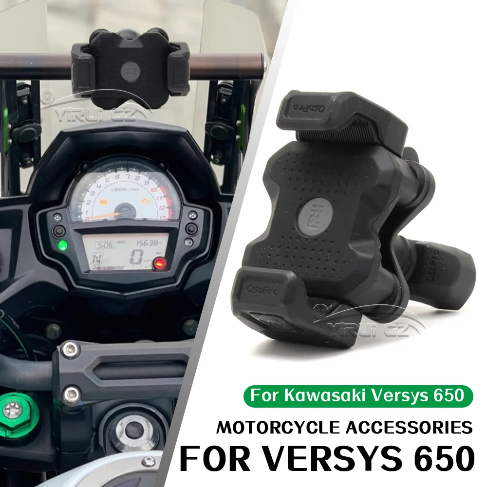

For Kawasaki Versys 650 Versys650 GPS Bracket Motorcycle Accessories Navigation Phone Stand 12/22mm Front Stand 2023 2024 2025