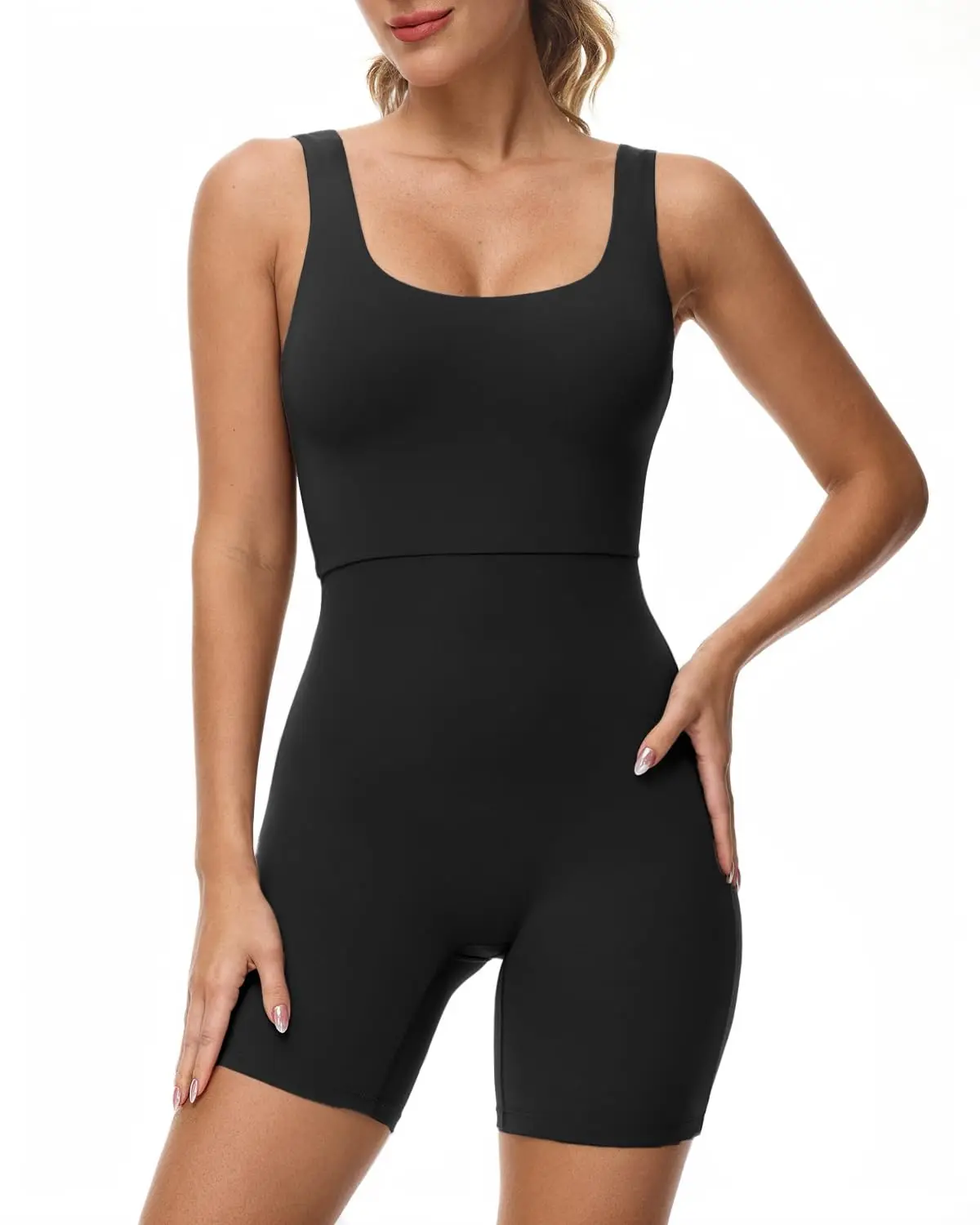 جديد إمرأة تجريب مضيئة بذلة عارية الذراعين اليوغا رومبير قطب بعقب قطعة واحدة ارتداءها طماق مفتوحة الظهر رياضة Bodycorn #3