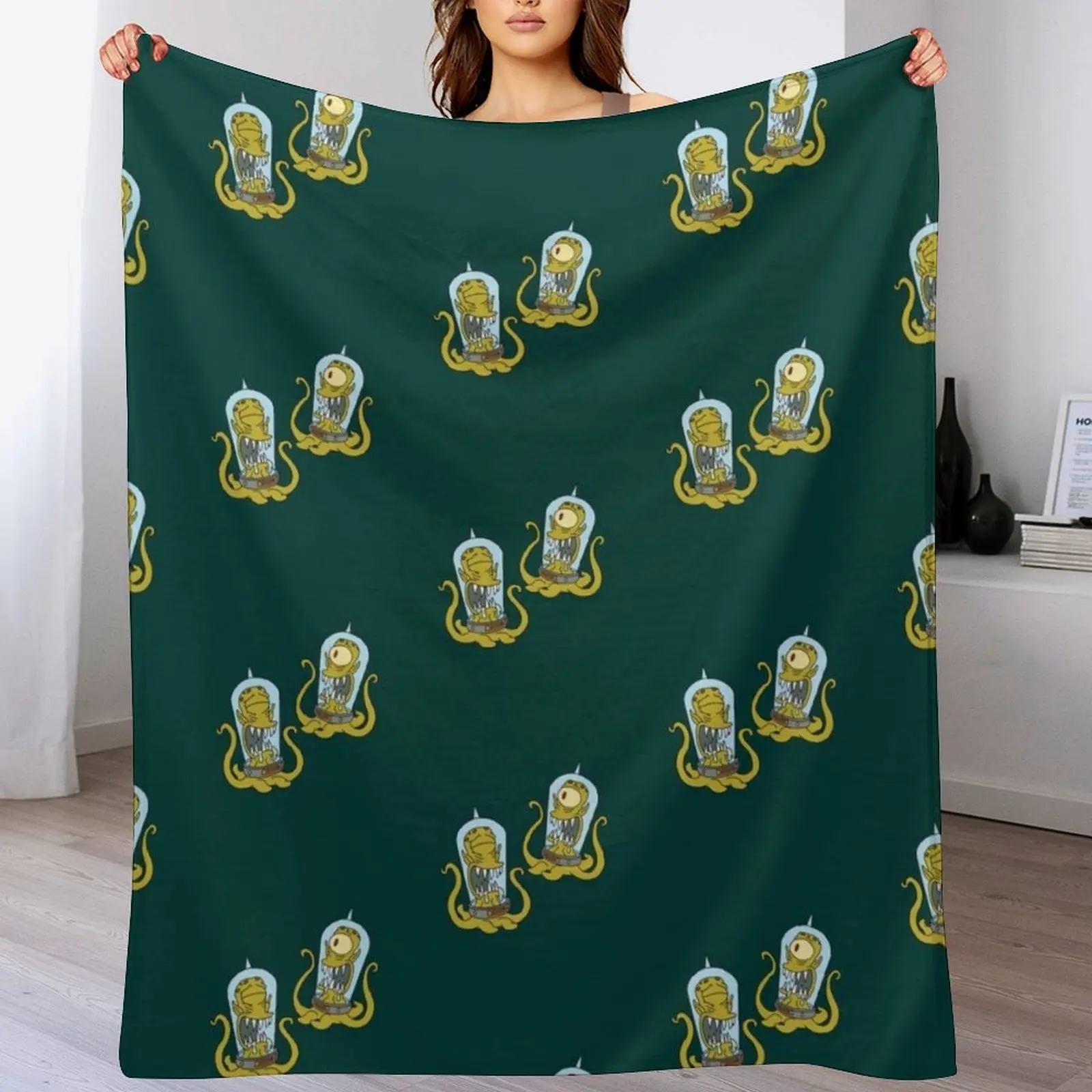 

Kang and Kodos Treehouse of Horror 1 Throw Blanket