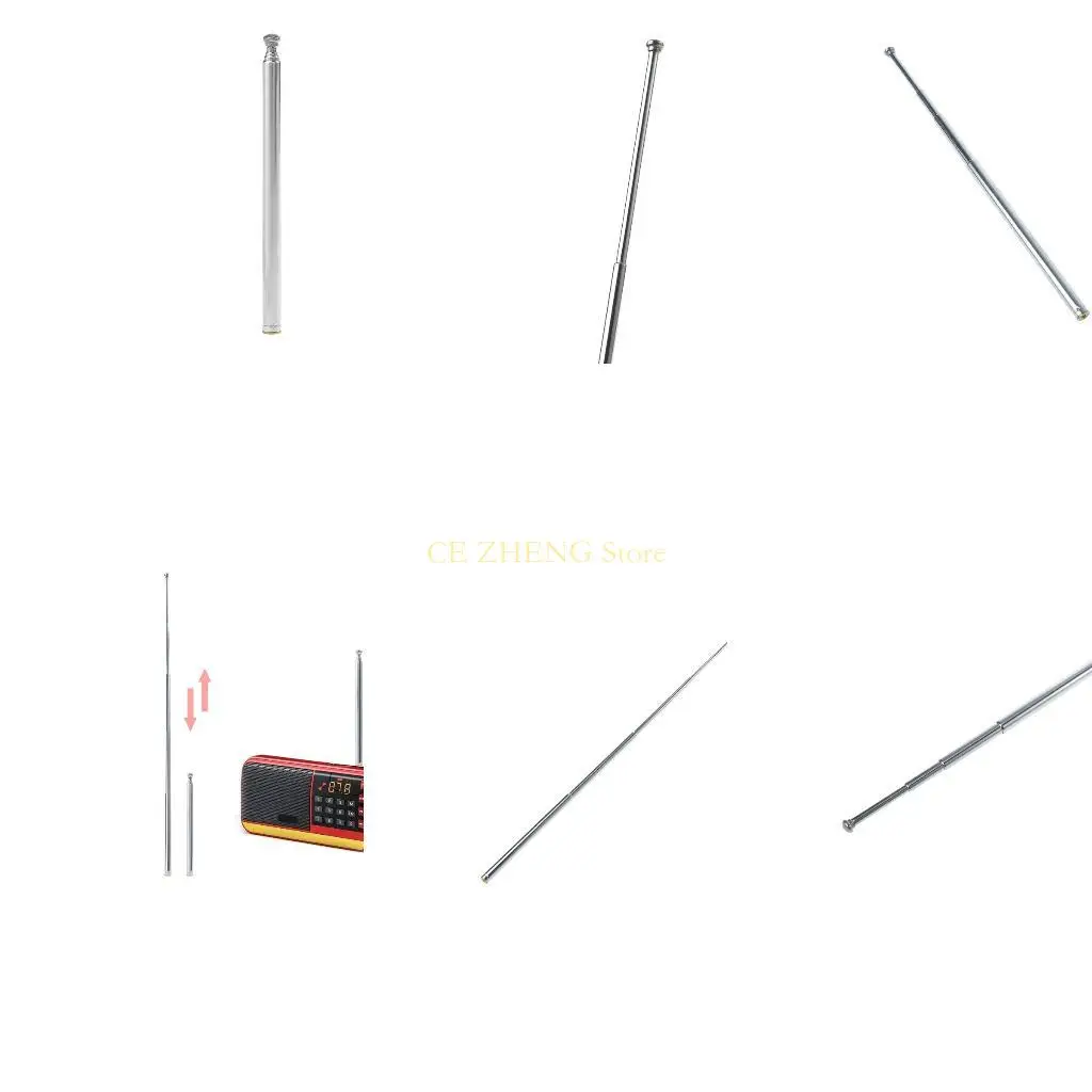 E56B 라디오 안테나 5 섹션 라디오 용 텔레스코픽 공중 커넥터 80mm 길이