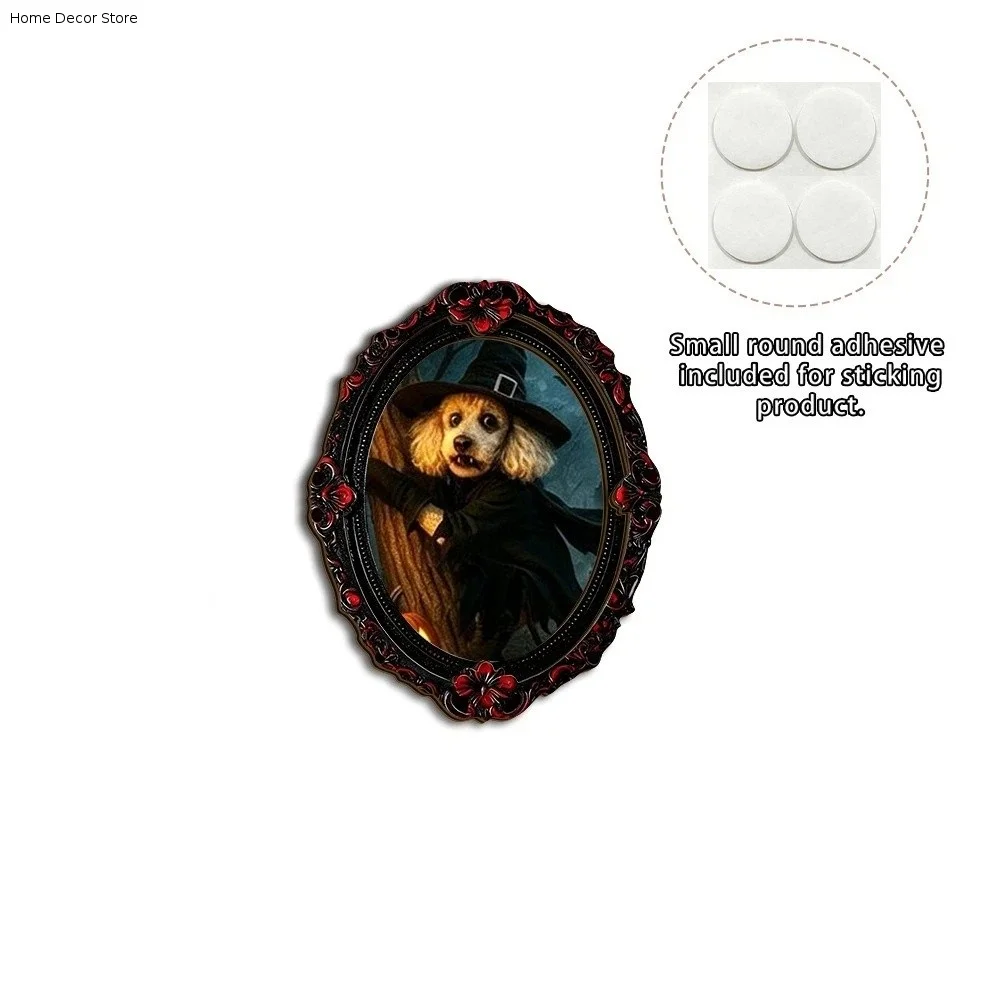 Oil Painting Style Fridge Magnets Smooth Surface Retro Carved Frame Refrigerator Magnets Compact Lightweight