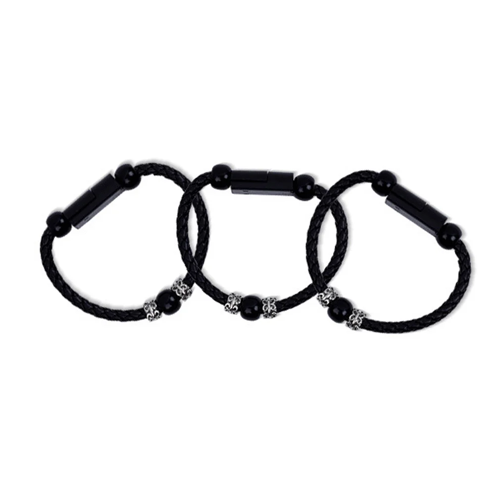 

1Pcs USB Type-C Braided Wristband Style Charging Cable Fast Data Sync for Cellphones Tablets Black USB-C Cable Type-C Cord