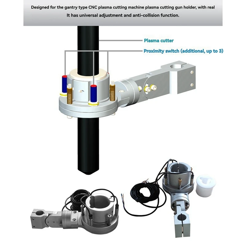 AA81-Anti-Collision Fixture For Portable CNC Flame Plasma Torch Clamp Holder For CNC Cutting Machine