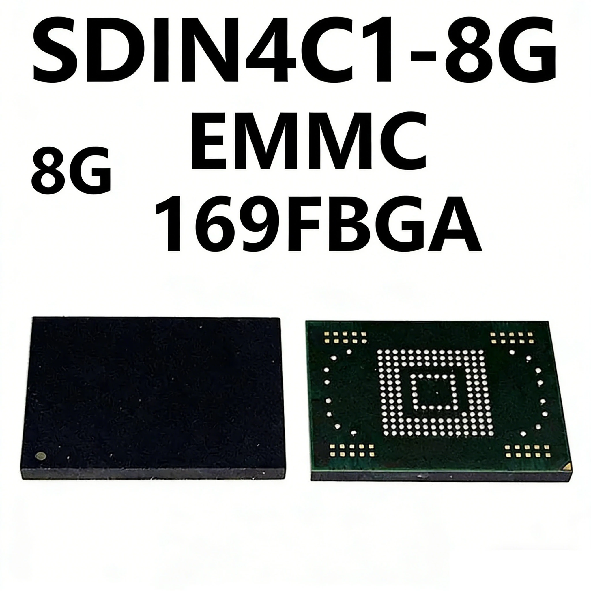 SDIN4C2-8G-U SDIN4C2-8G SDIN4C1-8G SD5C25A-8G eMMC Chip 8GB 169-Ball FBGA Flash Memory IC For TV Box Tablet Smartphone