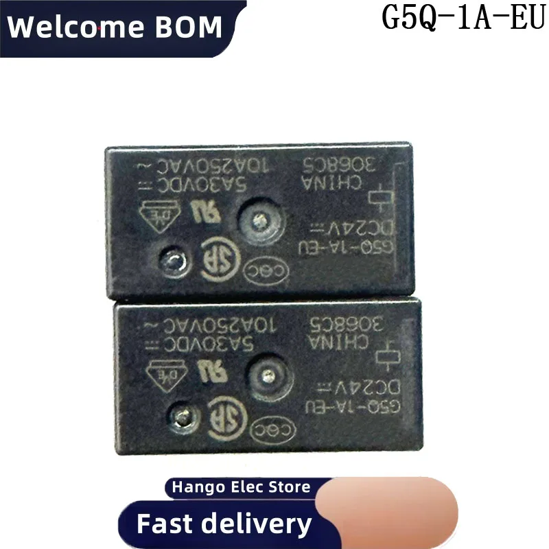 5PCS/lot  Relay G5Q-1A-EU DC12V G5Q-1-EU DC24V G5Q-1-EU-12VDC G5Q-1-EU-DC24V G5Q 1 EU 5A 10A