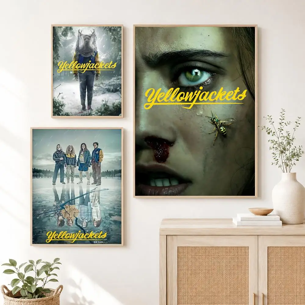 Classic Hot Movie Y-Yellowjackets Poster Poster Self Adhesive Wall Art Decor for Bedroom Living Room Office Home Decor Gift