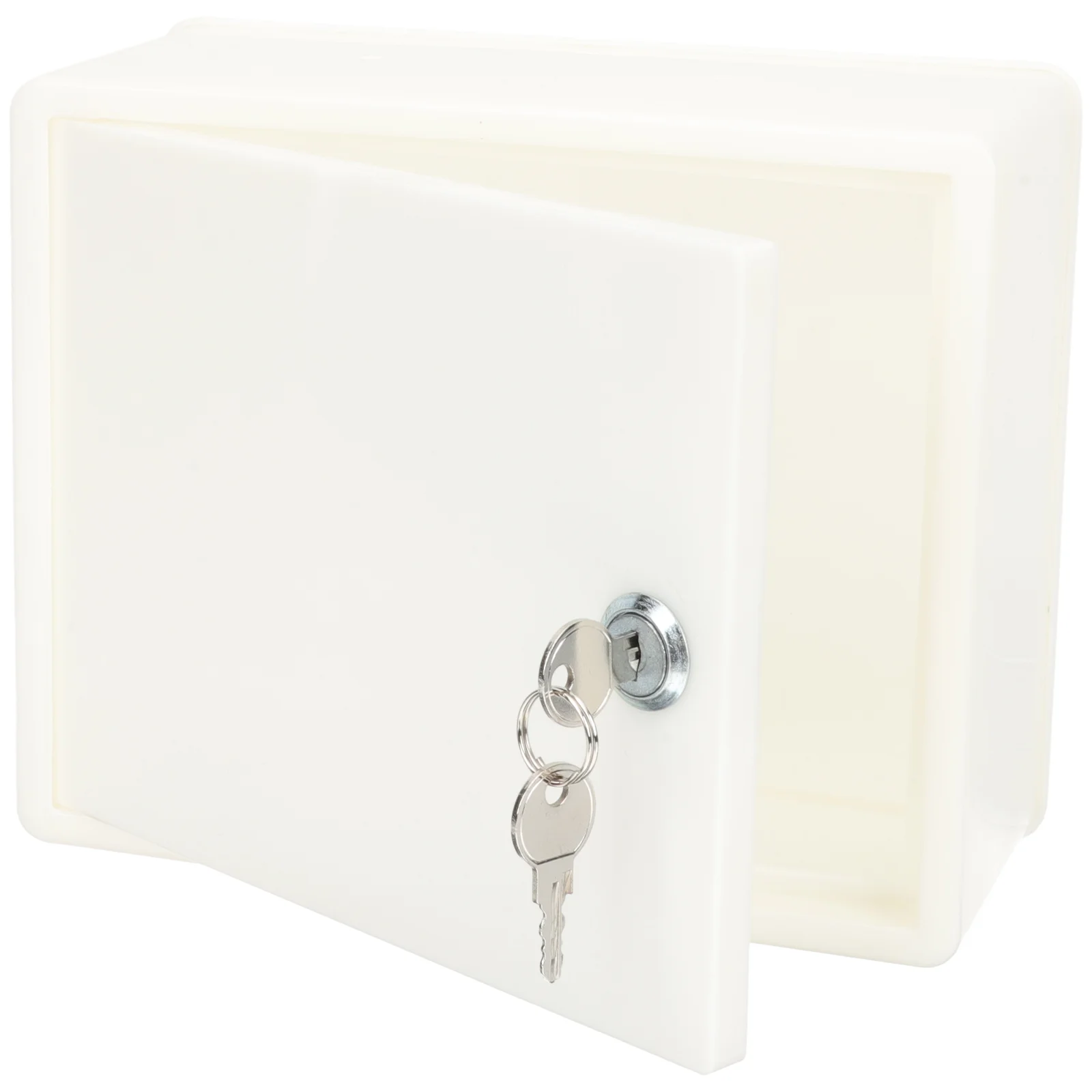 

Mailbox with Lock Door Milk Wall Mailboxes for outside Hanging Wall-mounted White Plastic