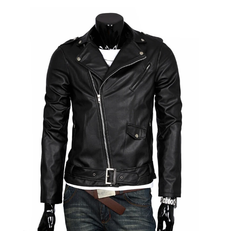 The Walking Dead Negan jaqueta de cosplay masculina, jaqueta punk de couro PU, casaco de motocicleta, slim fit, moda