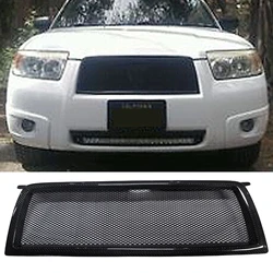 Racing Grill Front Grille For Subaru Forester 2006 2007 2008 Honeycomb Style Real Carbon Fiber/Fiberglass Upper Bumper Hood Mesh