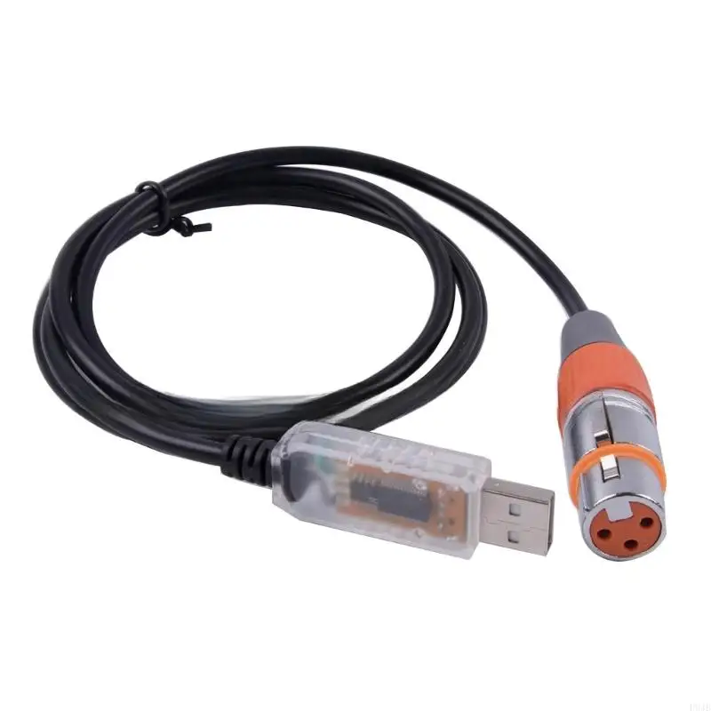 P9JB USB vers DMX512 Câble commande pour l'éclairage scène 3 broches RS485 Adaptateur 180cm