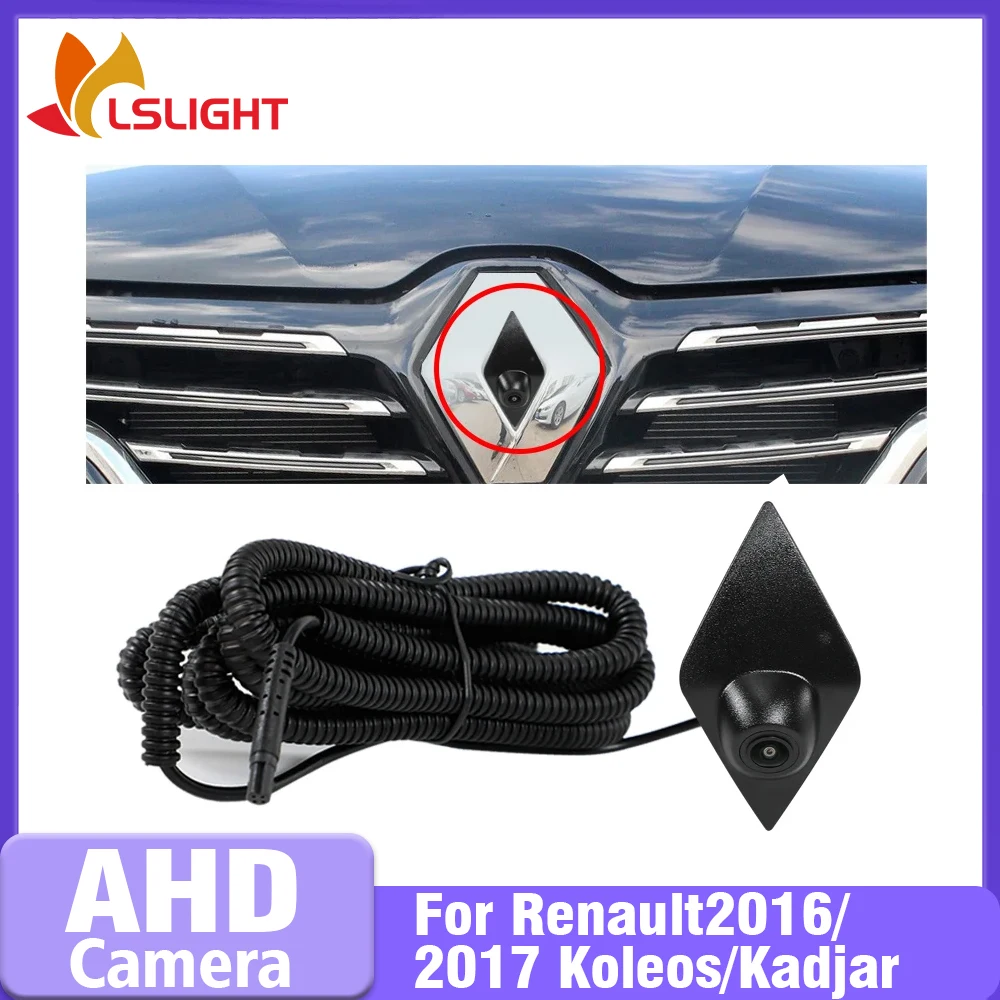 Car Front View Camera For Renault Koleos Kadjar 2016 2017 AHD 1080P Night Vision 150° Fisheye Lens Waterproof Parking Monitoring