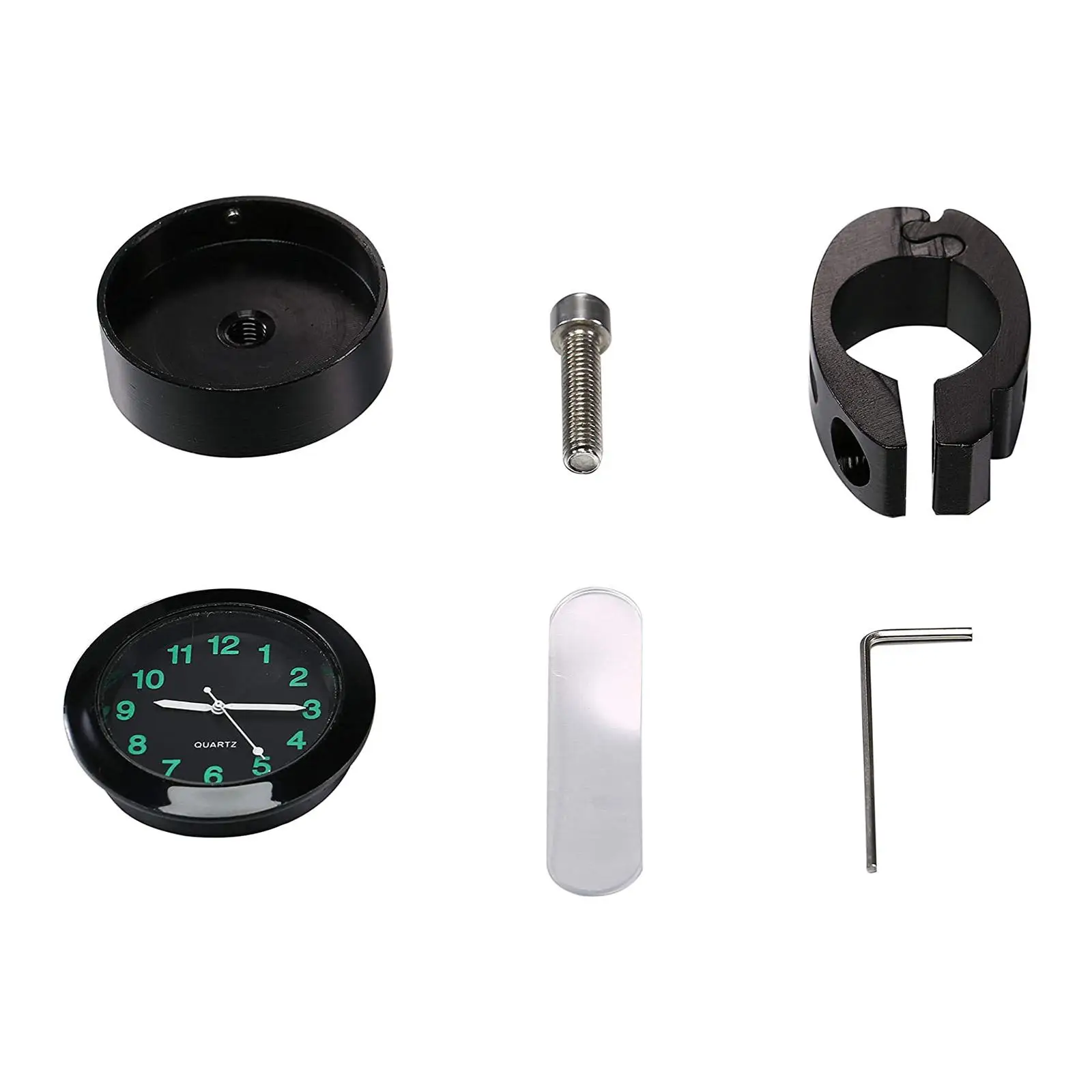 Handlebar Clock Mount Waterproof Motorcycle Watch Bar Metal Handlebar Accessory for Bike and Motorbike