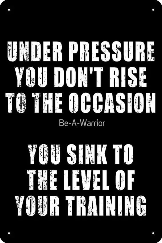 Oedrtqi под давлением вы не поднимаетесь к ситуации-вы опускаетесь до уровня ваших тренировок (фраза популярна среди морских флотов