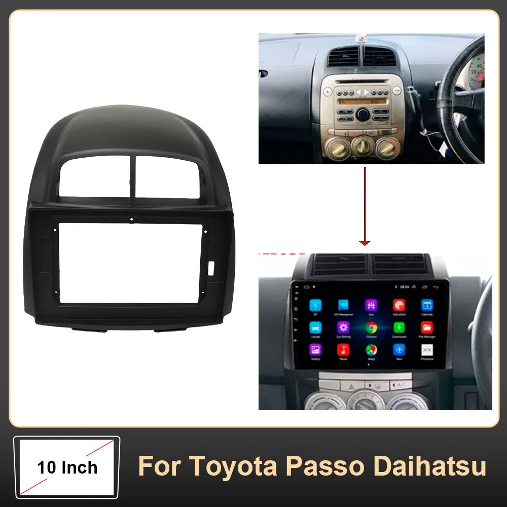 

10,1-дюймовый автомобильный адаптер рамки для Toyota Passo Daihatsu Boon Sirion Subaru Justy Perodua Myvi Android Radio Dash Panel Kit