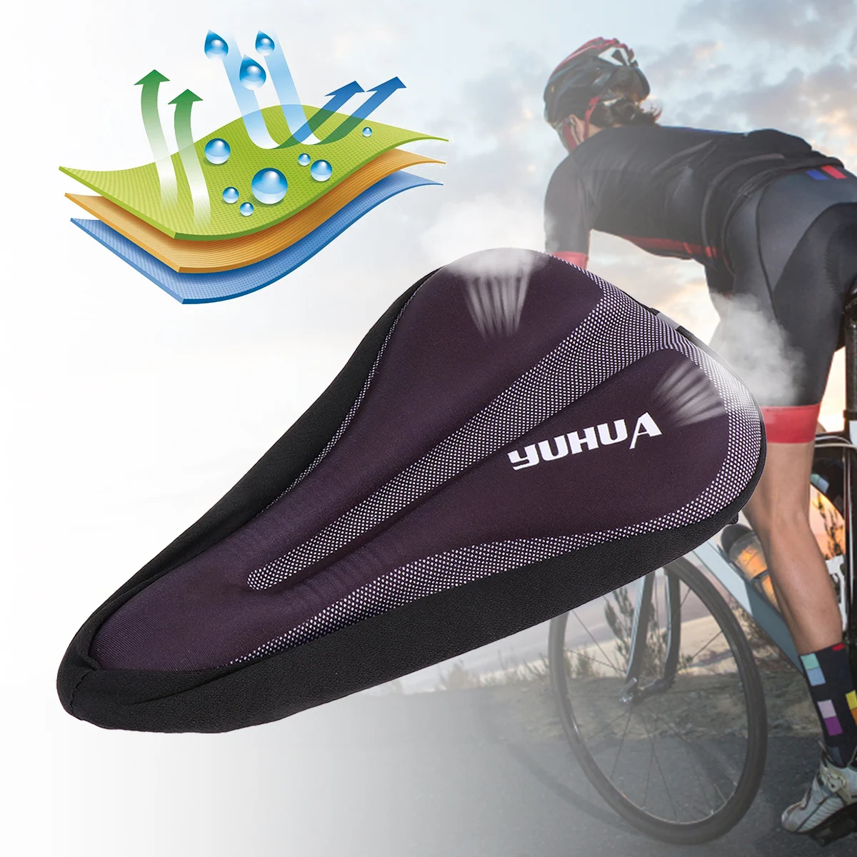 

3 D Bicycle Seat Cover Easy Installation Bike Pad Cushion Ergonomic Road Saddle Shockproof