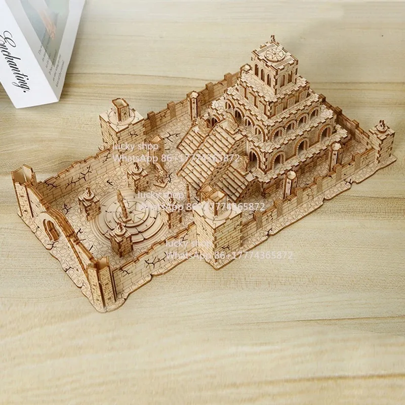 

A Model of The Hanging Gardens of Babylon, A Handmade Merchandise That Restores One of The Seven Wonders of The World