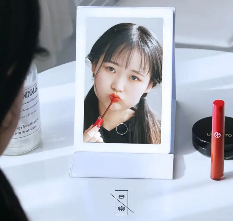 makeup backlit mirror light with natural white Ladies Makeup Light Adjustable Women Girls Rectangle Mirrors