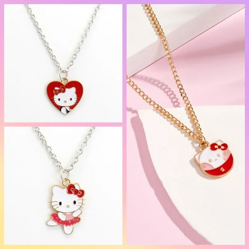 Sanrio hello kitty q colar figura anime figuras dos desenhos animados liga colar anime mercadoria decoração crianças presente de aniversário