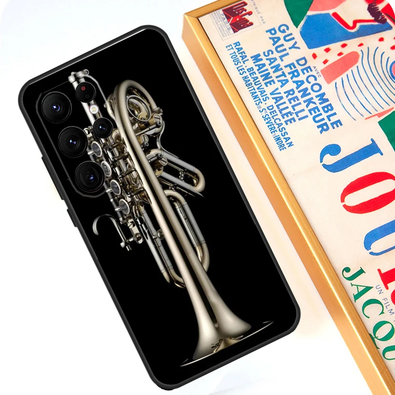 Piccolo Trumpet Brass Instruments Case For Samsung Galaxy S24 S23 S22 Ultra Note 20 10 Plus S8 S9 S10 S20 FE S21 FE Cover