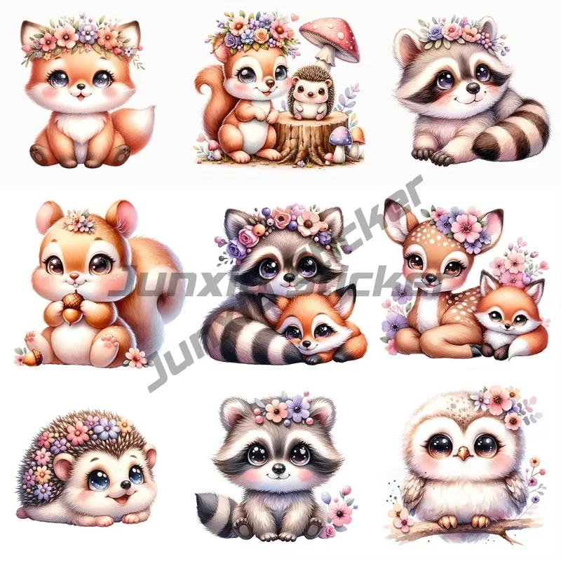 

Cute Cartoon Flower Animal Deer Stickers with Vinyl Stickers