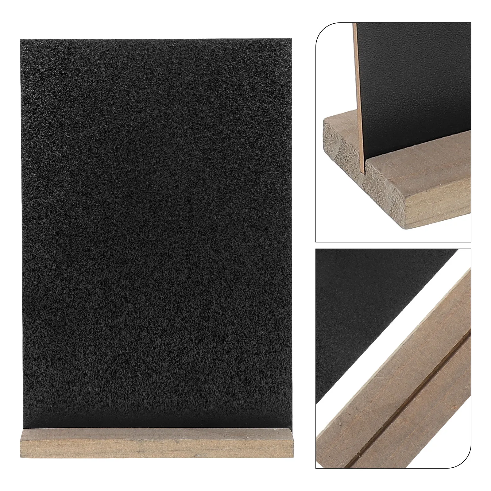 Mini Double-sided Wooden Blackboard with Stand Writable Memo Board for Wedding Rustic Chalkboard Sign Display