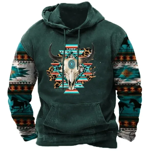 Sudadera con capucha de manga larga para hombre, ropa informal holgada con estampado de animales raglán, estilo de diseñador de marca MC11