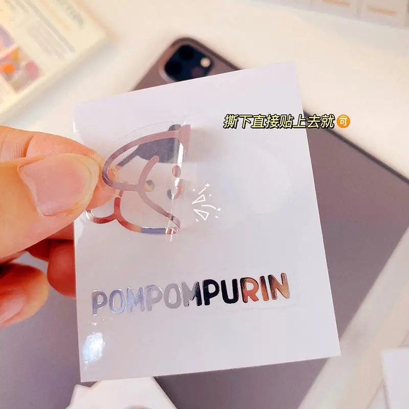 Kawaii Sanrio Metal Sticker Waterproofanime Hello Kitty Kuromi Cinnamoroll Mobileluggage Computer Sticker for Kids Gifts - Image 4