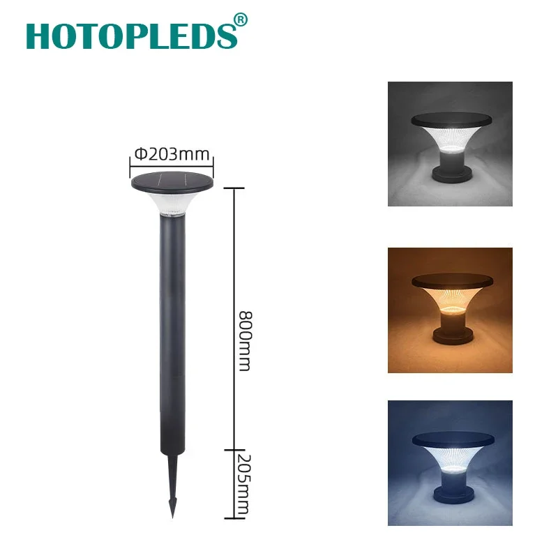 Outdoor door column light courtyard sub-wall wall light 5W square dimmable LED solar column head light