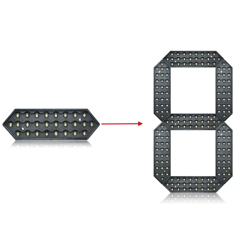 Imagem -05 - Polegada Impermeável ao ar Livre Display Led Módulo Digital para Preço Tempo Temperatura Sinal de Pontuação Vermelho Azul Verde Amarelo Cor Branca 12