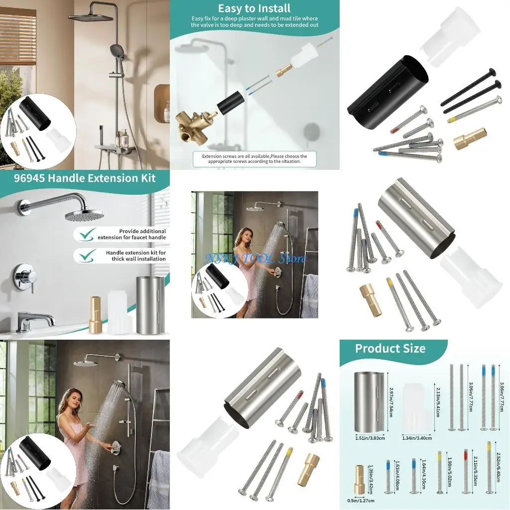 

L8RC Stable Stainless Steel Extension For Single Handle Faucets Seamlessly Connection