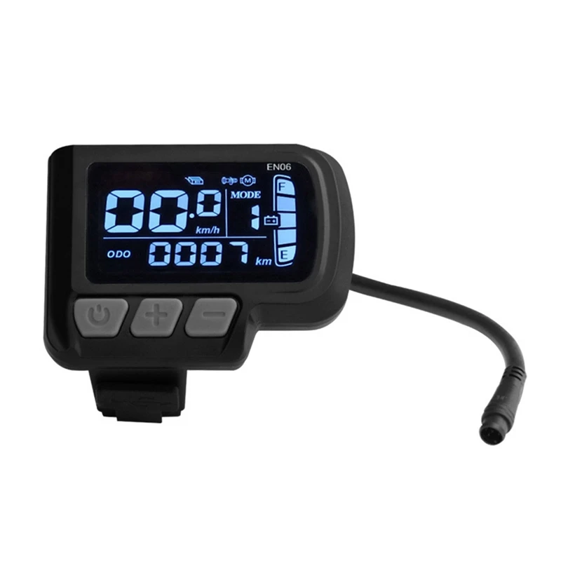 LCD-EN06 Electric Bike LCD Display Meter Dashboard Panel With USB 24V 36V 48V For Mountain Bike Electric Scooter 6Pin